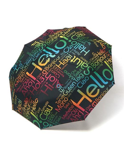 Парасолька RAIN FLOWERS №1130 "Привітання" автомат жіночий на 9 спиць Чорна, фото 1