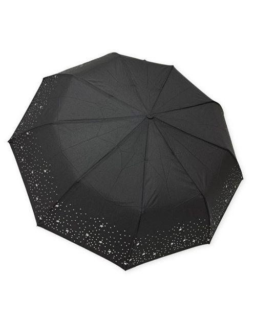 Зонт Frei Regen FAS3027 напівавтомат жіночий на 9 спиць Зірочки з горошком Чорна, фото 1