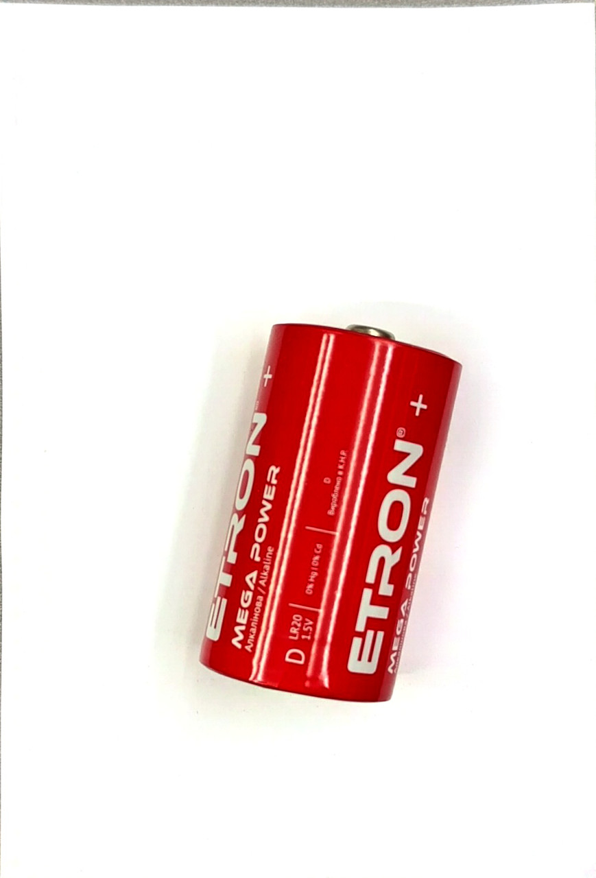 Батарейка ETRON Mega Power D-C2 (LR20) (алкалайн) (2/12), фото 1