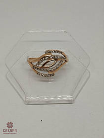 Золота Каблучка зі вставкою цирконій