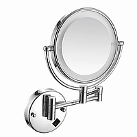 Настенное косметическое зеркало с LED-подсветкой и увеличением 10x
