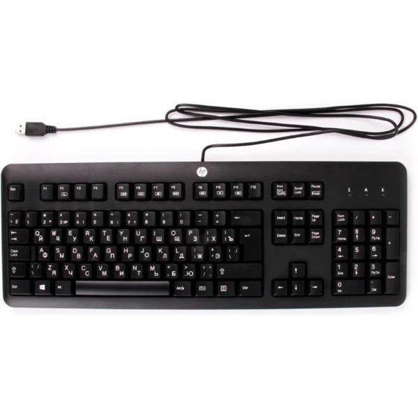 Клавіатура дротова USB HP KU-1156, SK-2025 (672647) чорна нова, фото 1