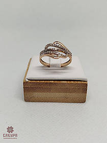 Золота Каблучка зі вставкою цирконій