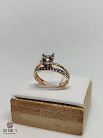 Золота Каблучка зі вставкою цирконій