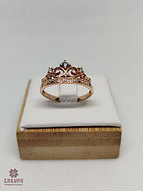 Золота Каблучка зі вставкою цирконій