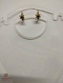 Золоті Сережки зі вставкою цирконій