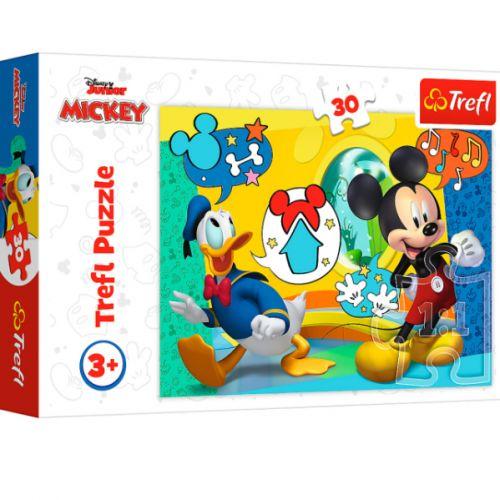 Пазли + розмальовка (30 елм) "Мікі Маус та Весела Хатинка", фото 1