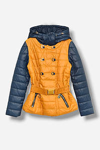 Куртка дитяча для дівчинки демісезонна гірчичного кольору р.130 208071P