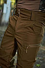 🔥 Штани утеплені "Klos - SoftShell" (Койот) штани тактичні, карго, ВСУ, теплі, фото 6