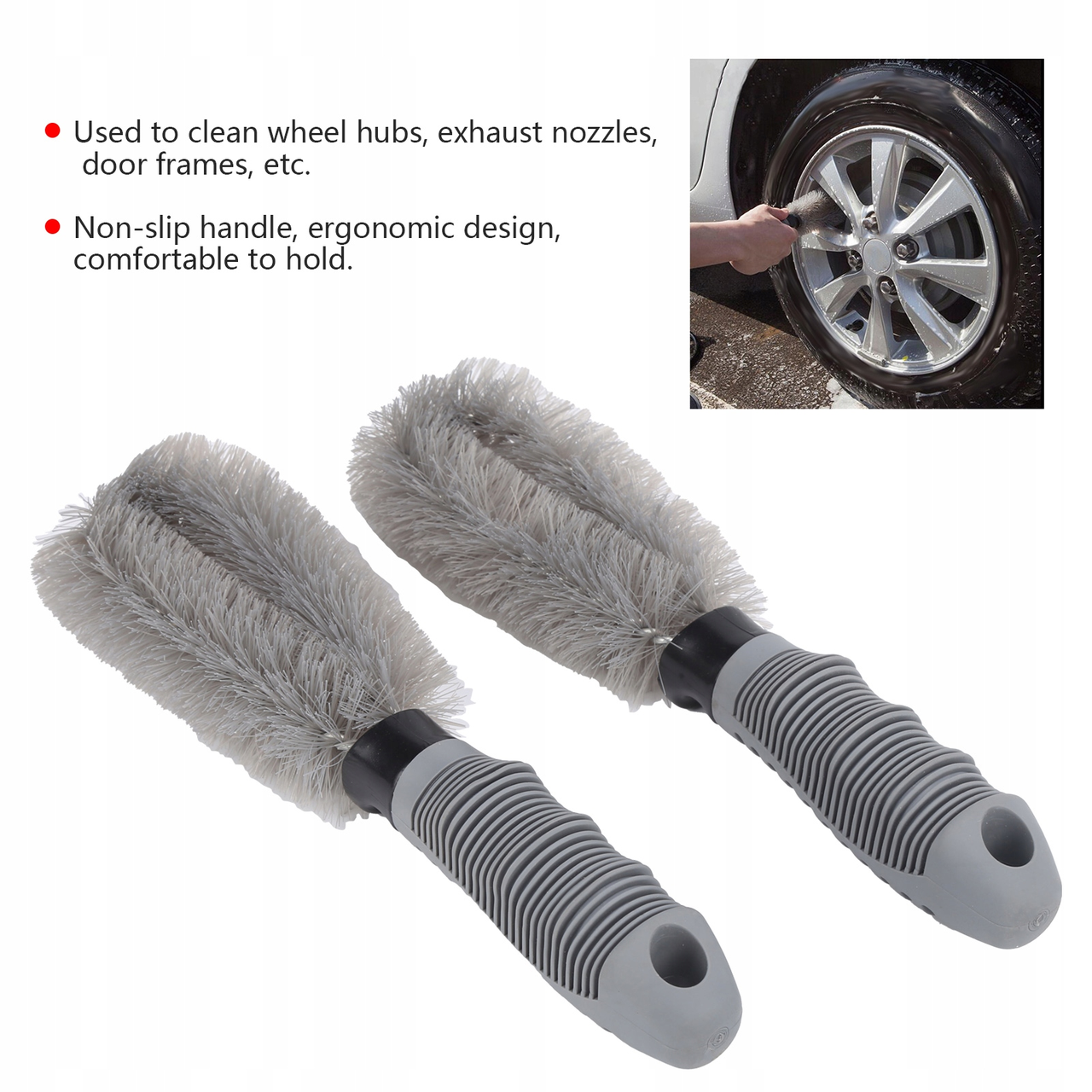 Щітка для миття коліс і дисків автомобіля (Двостороння) iC227, фото 1