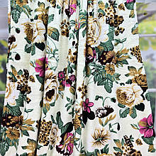 Простирадло махрове мікрофібра біле в квітах євро розмір 230*200 см №3