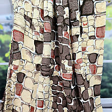 Простирадло махрове мікрофібра коричневе Камінці євро розмір 230*200 см №4