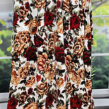 Простирадло махрове мікрофібра біле з червоним євро розмір 230*200 см №6