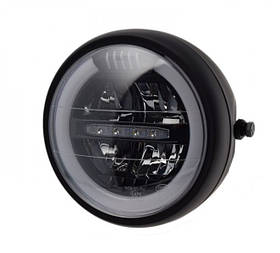 Фара для мотоцикла кругла, металева AW2483