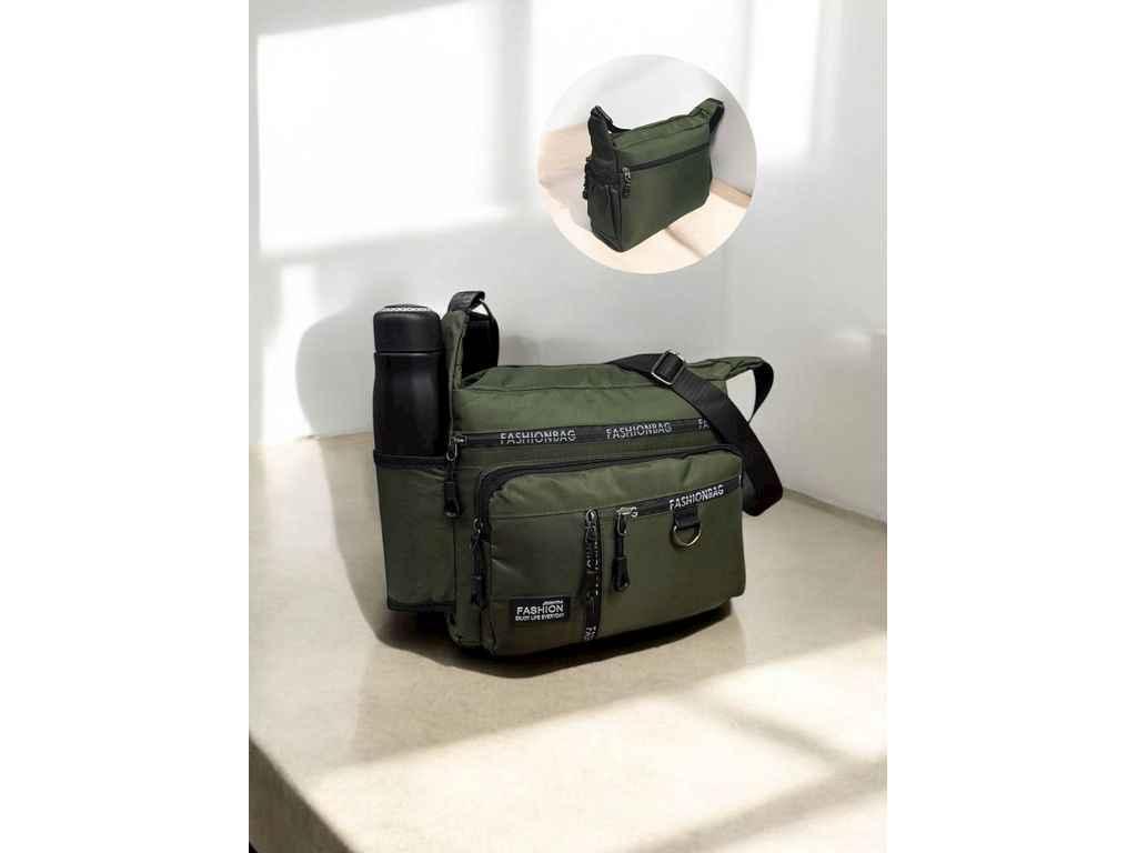 Сумка чоловіча хакі 23*11*29см м.8645 плащівка ТМ SP, фото 1