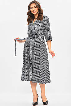 Сукня жіноча напівбатальна темно-синього кольору з принтом р.5 208194M