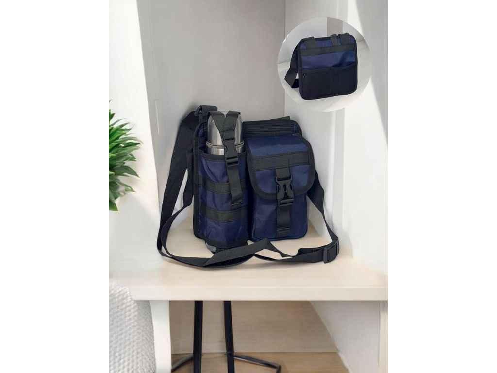 Сумка-слінг темно-синій 22*5*21,6см JACK LU м.24504 плащівка ТМ SP, фото 1