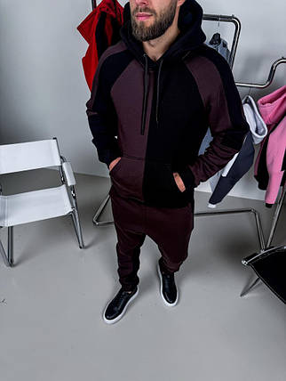 Костюм на флісі утеплений стильний модний осінь весна чоловічий, фото 2