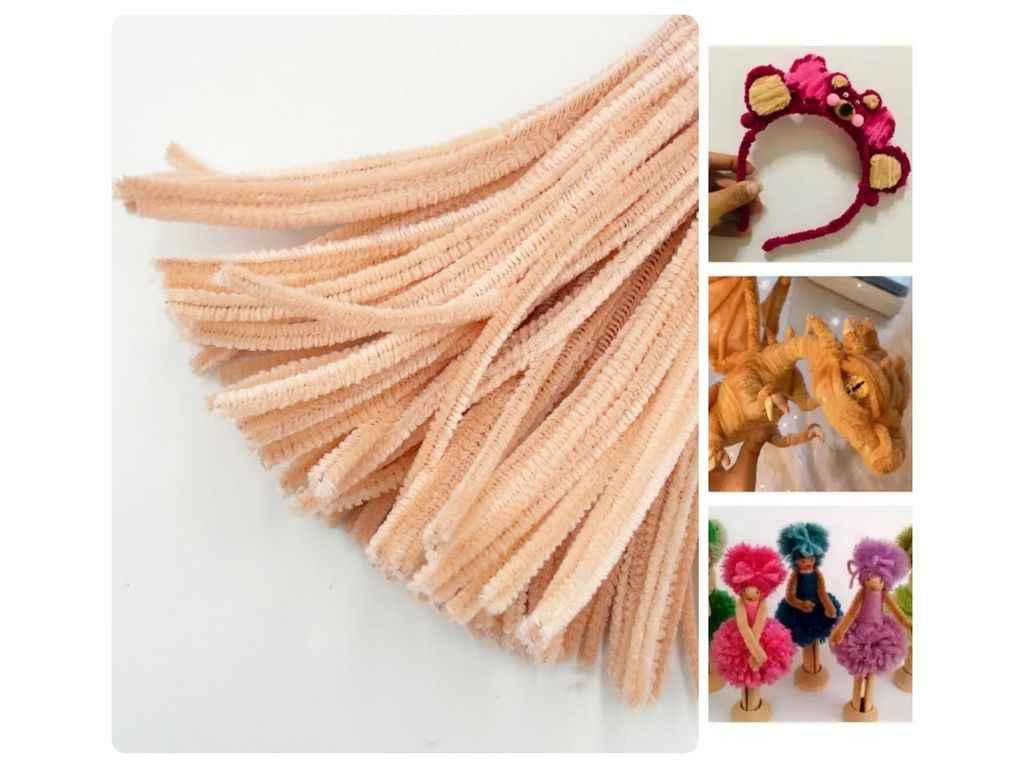 Синельний дріт 98-100шт/уп Теплий тілесний ТМ КИТАЙ, фото 1