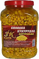 Зернова суміш 3KBaits Солодка кукурудза (натуральна) банка 3 л