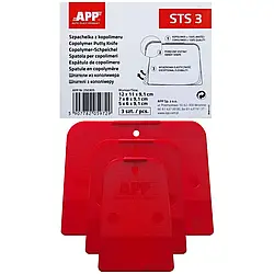 Шпателя из сополимера, красные APP STS к-т 3шт