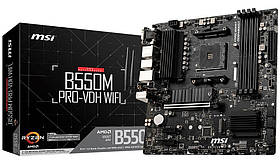 Материнська плата MSI B550M PRO-VDH WIFI (sAM4, AMD B550, PCI-Ex16)