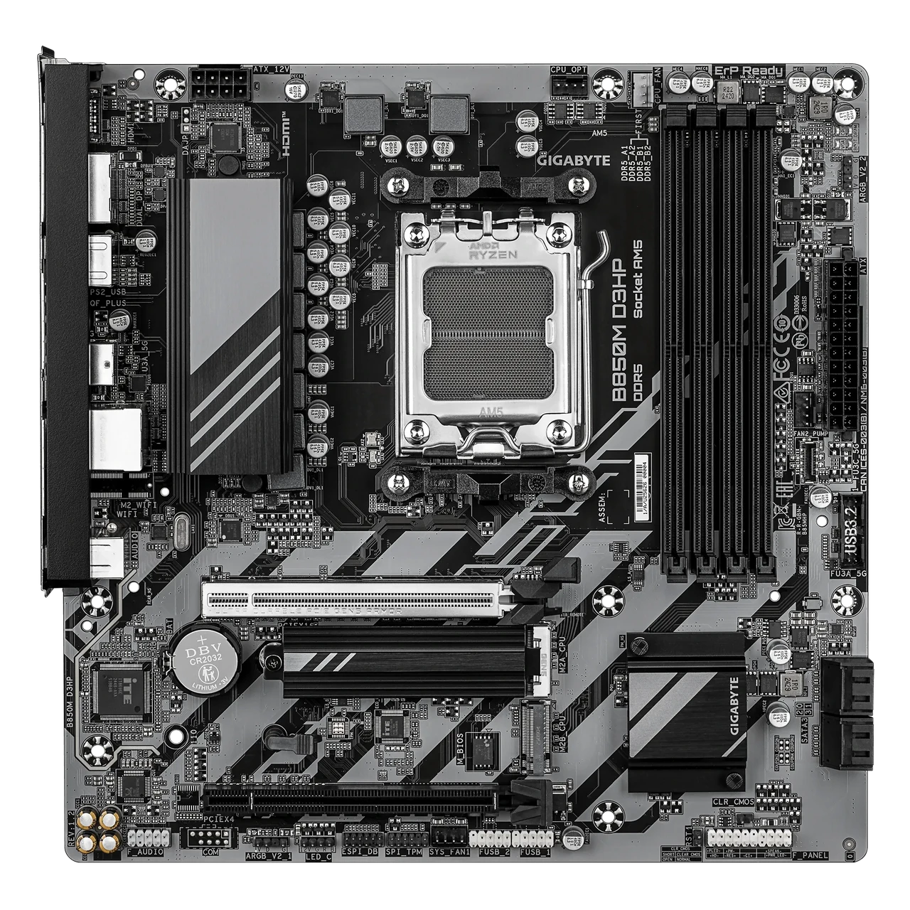 Материнська плата Gigabyte B850M D3HP (sAM5, AMD B850, PCI-Ex16), фото 1