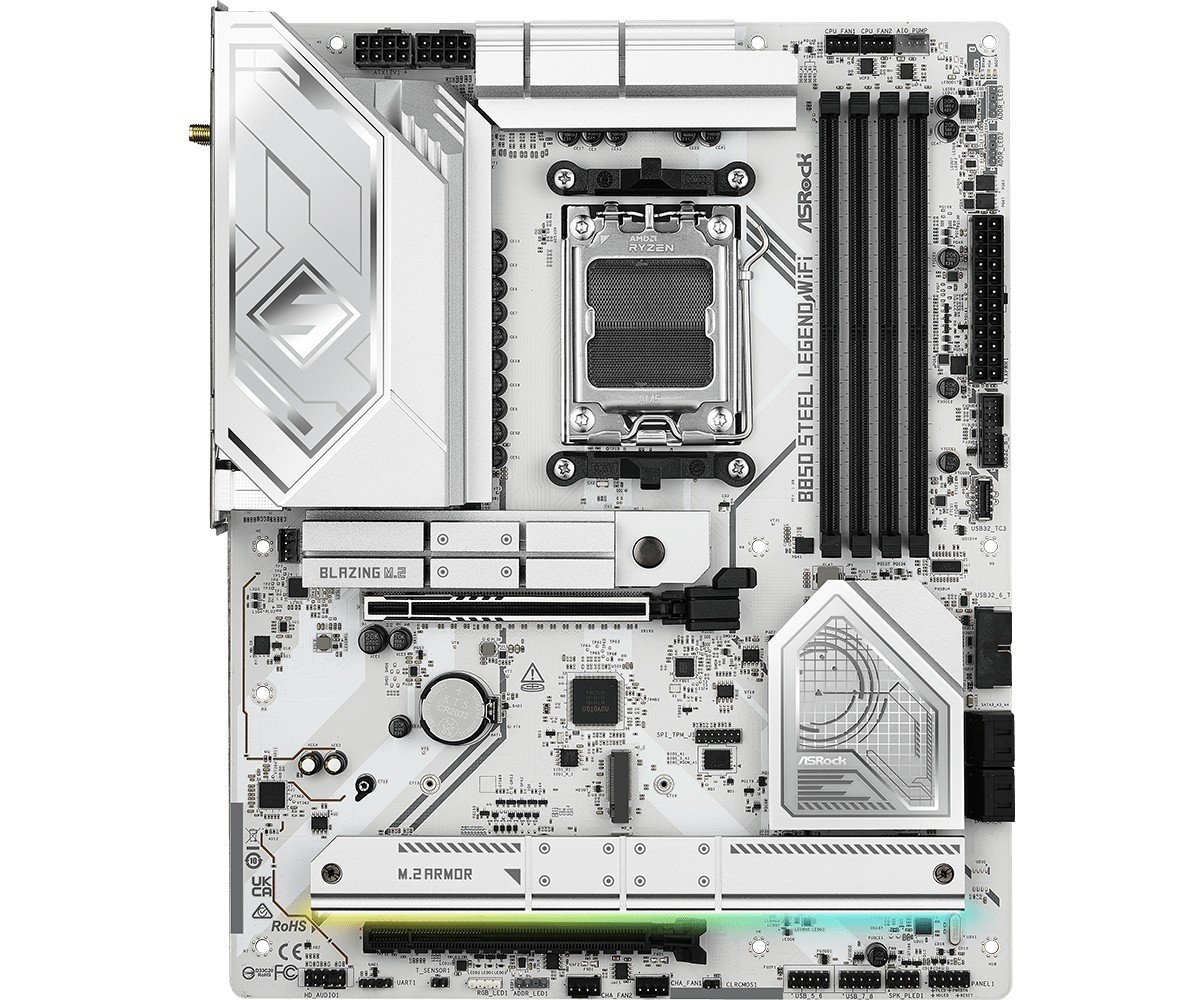 Материнська плата ASRock B850 STEEL LEGEND WIFI (sAM5, AMD B850, PCI-Ex16), фото 1