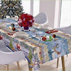 Святкова скатертина, новорічна клейонка на різдвяний стіл, дуже гарна