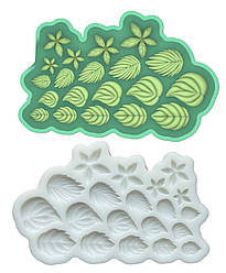 Силіконовий Молд для шоколаду, карамелі та ін "Листочки асорті - 7"