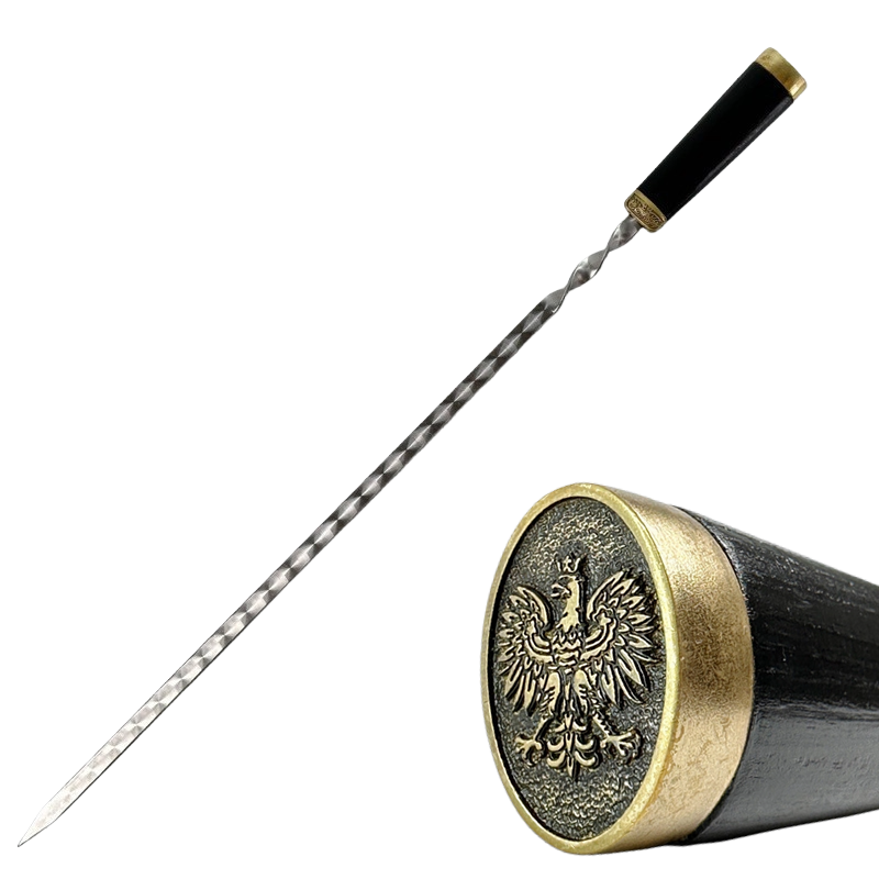 Шампур з дерев'яною ручкою 1 шт Польський герб (овал) SKK20, фото 1