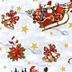 Новорічна скатертина-клейонка Мірелла на святковий стіл