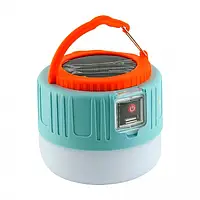 Ліхтарик для кемпінгу світлодіодна (АКБ 2400 mAh, павер банк,соняна батарея), ax-1284