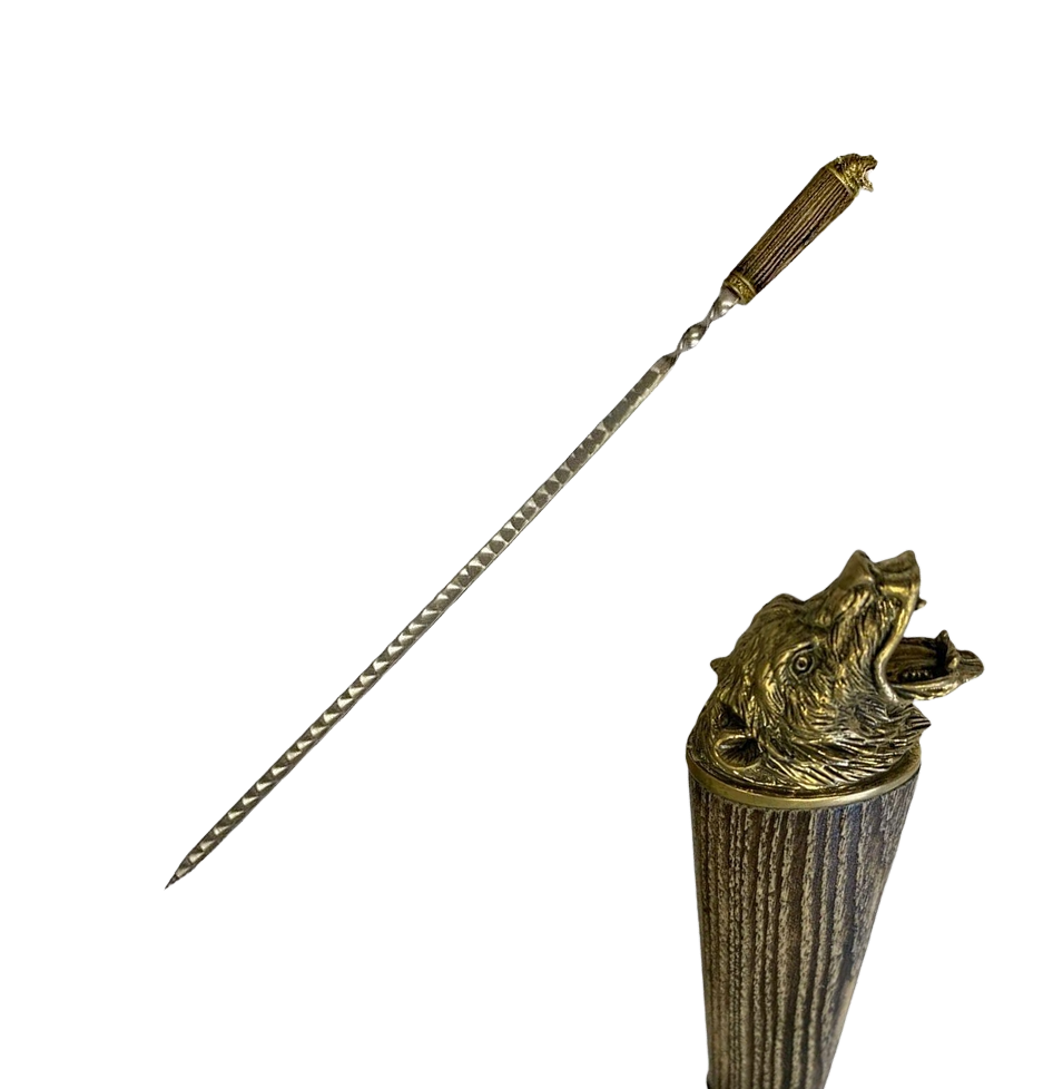 Шампур з дерев'яною ручкою Шатун 1 шт 45 см Gorillas BBQ SKK21, фото 1