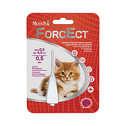 Краплі протипоризитарні Modes ForcEct (Модес ФорсЕст для котів та кошенят вагою до 4 кг) 0.5 мл/1шт
