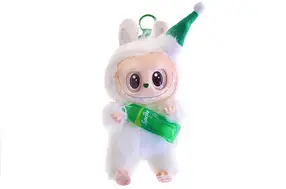 М'яка іграшка-брелок монстрик Лабубу Спрайт в пакеті та коробці