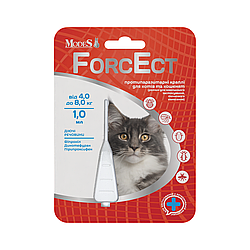 Краплі протипоризитарні Modes ForcEct (Модес ФорсЕст для котів вагою 4-8 кг) 1 мл/1шт