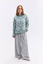 Джемпер "Софійка" (м'ята, сірий, білий), фото 3