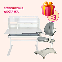 Комплект меблів Fundesk Dolore Plus Grey + дитяче крісло Cubby Magnolia Grey