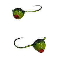 Блешня Вольфрамова "Латишка" Куля - Котяче око - Ø4мм - 0,6г - Салатово-зелений - Kumho №16 - Латвія (МК1092)