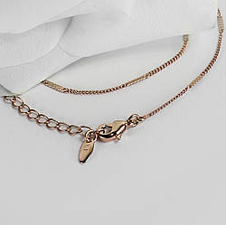 Ланцюжок Панцирний 56907 ширина 1 мм позолота РО довжина 35+5