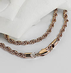 Ланцюжок Кордовий 56910 ширина 3 мм позолота РО довжина 45