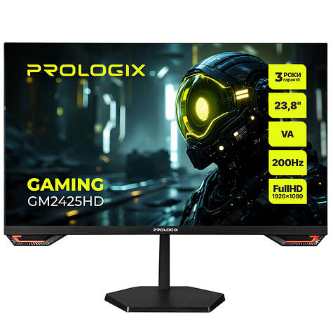 Монітор Prologix Gaming 23.8" GM2425HD VA Black 200Hz для геймінгу та продуктивної роботи