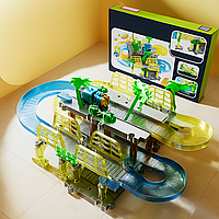 Паркування трек 2 рівні 52 дет залізниця Томас поїзд, ретро паровоз експрес для машинок