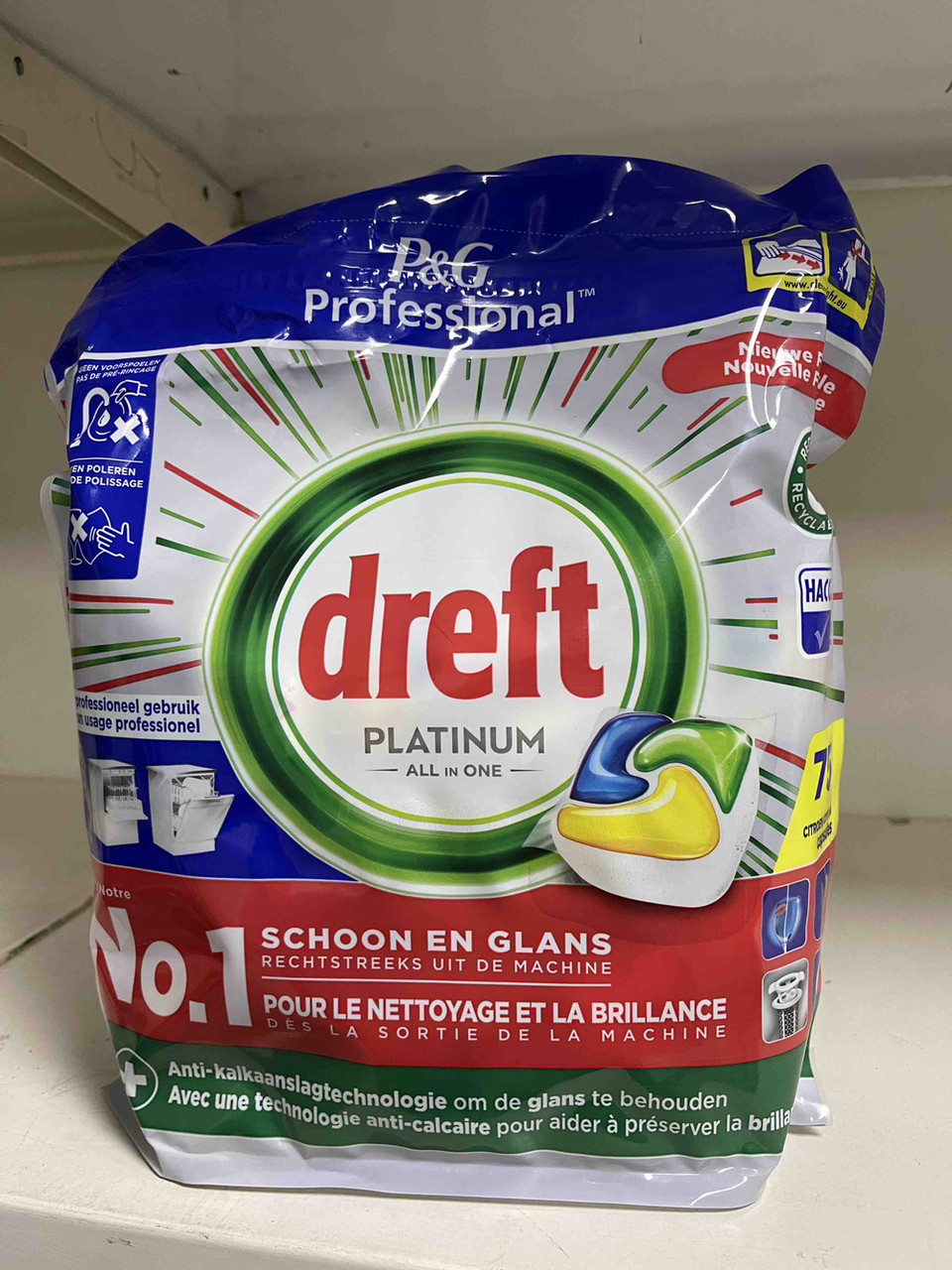 Капсули для посудомийної машини, Універсальні таблетки для посудомийки Dreft Platinum All in ONE Citrus 75 шт, фото 1