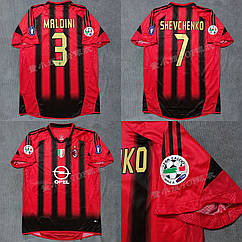 Футболка чоловіча Мілан Мальдині 3 Шевченко 7 сезон 2004-2005 Milan Maldini Shevchenko retro