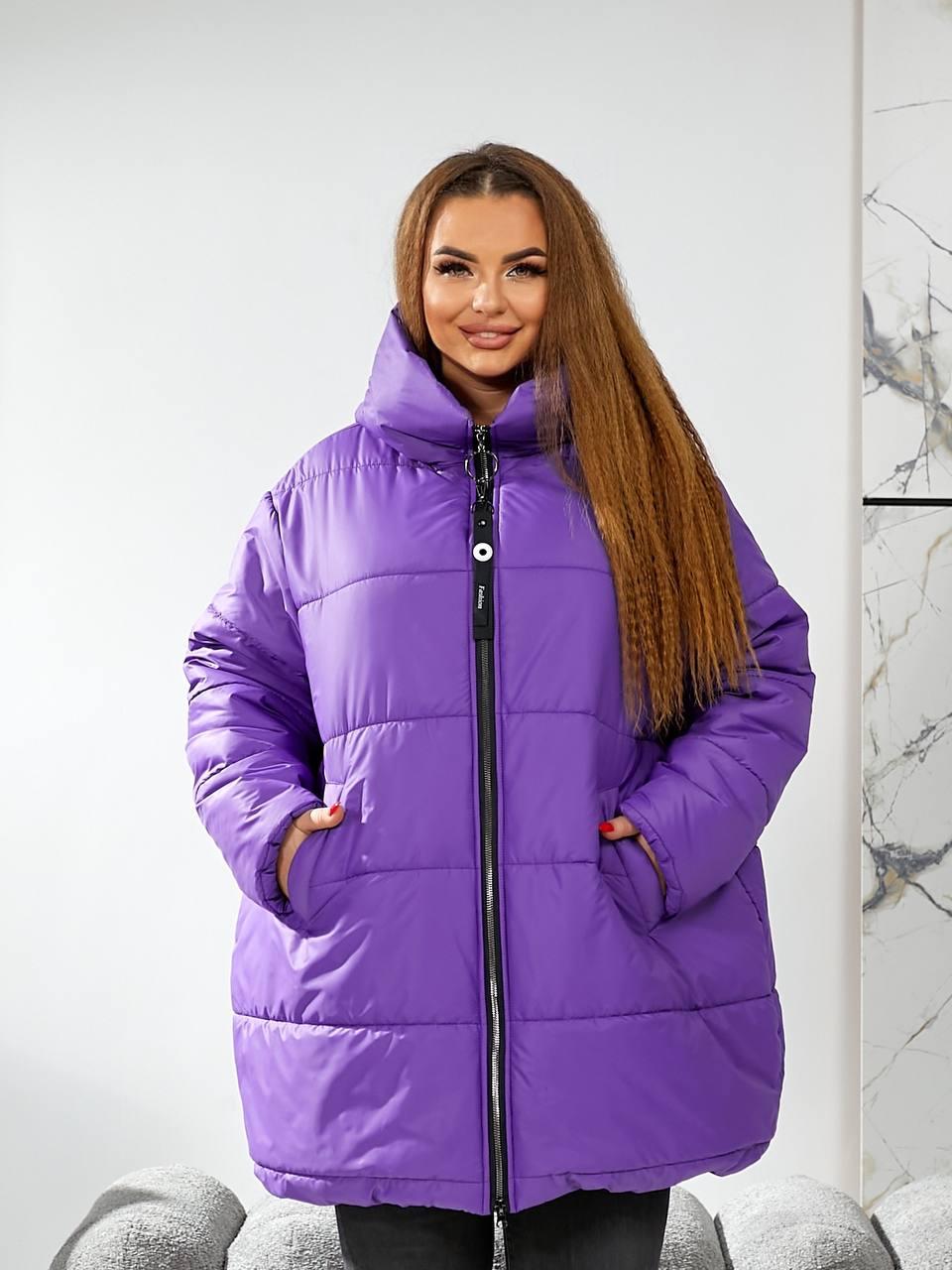 Батальна жіноча куртка еврозима-весна великого розміру Розміри: 56-58, 60-62, 64-66, 68-70