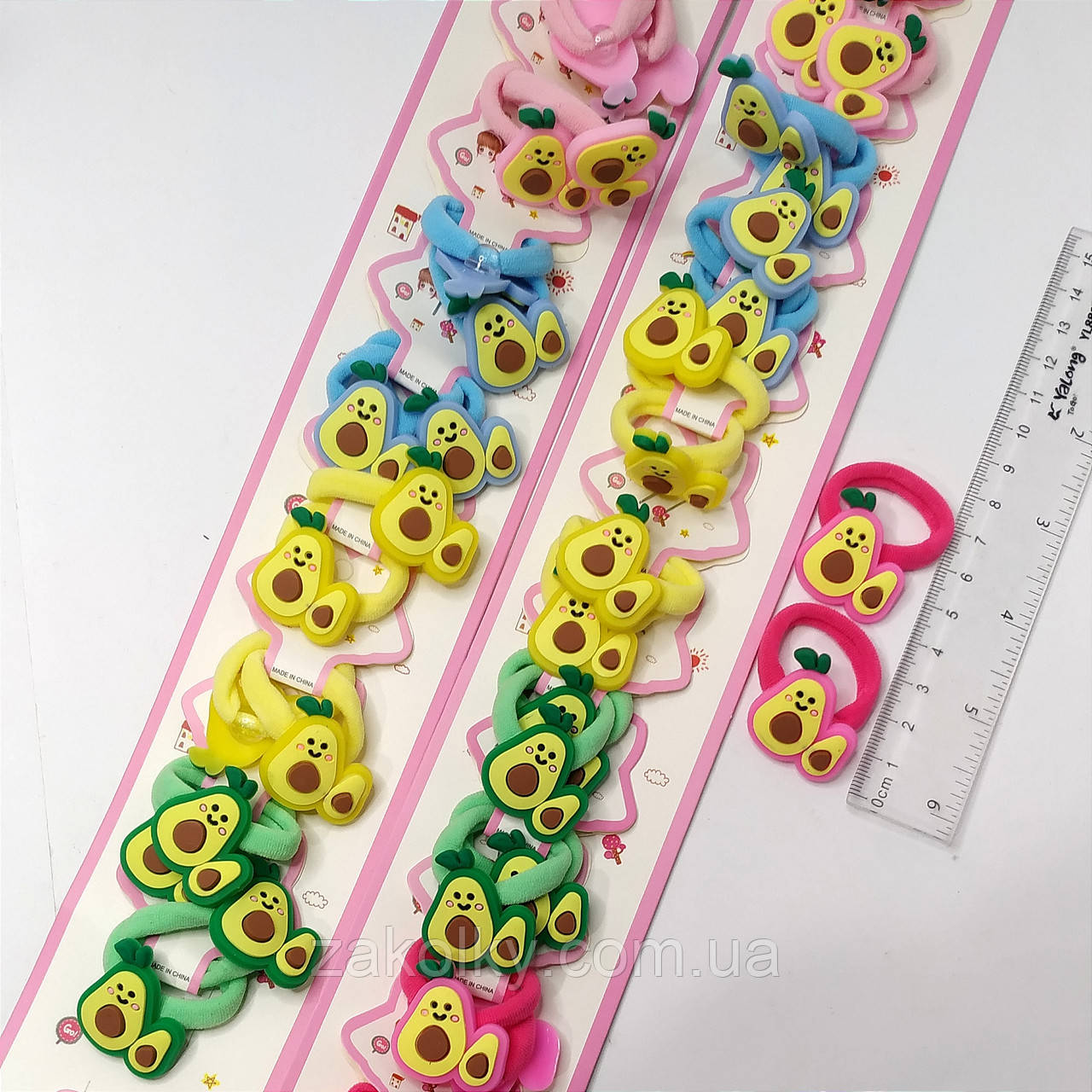 Гумки для волосся дитячі "Авокадо".