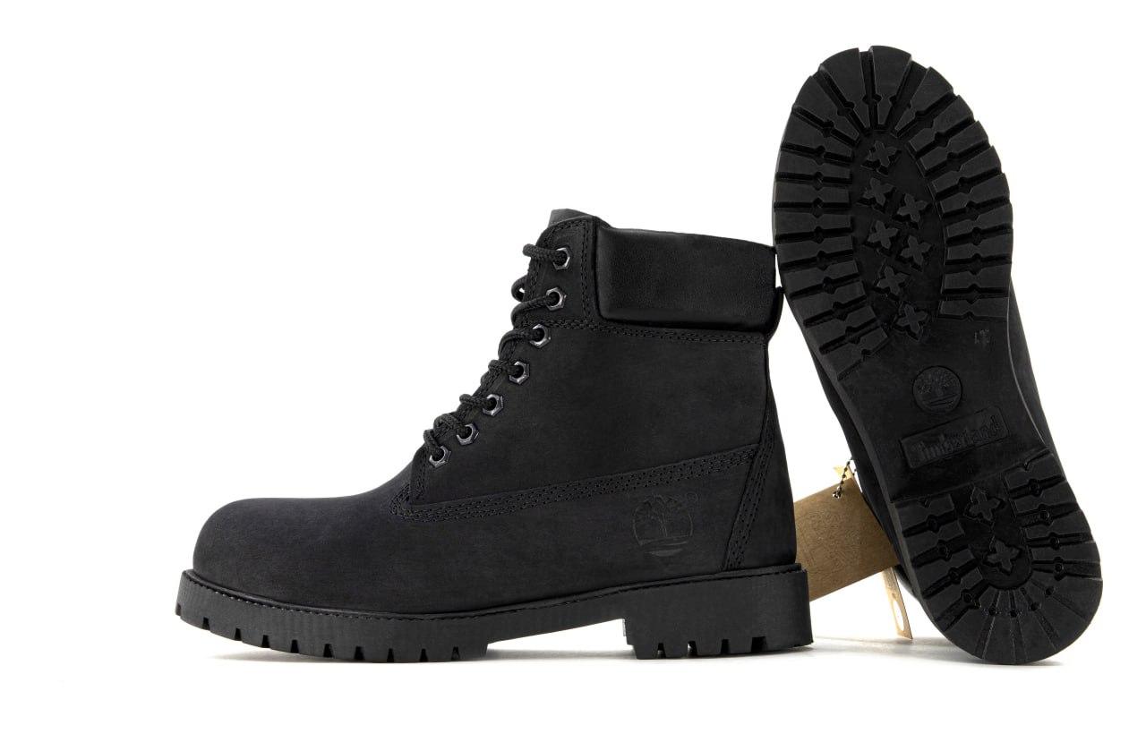 Черевики Timberland Black чоловічі чорні Тімберленди зимое взуття