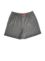 Чоловічі труси боксерки сімейні класичні 100% бавовна Atlet МБ maxi принт сірі (розміри: 54,56)